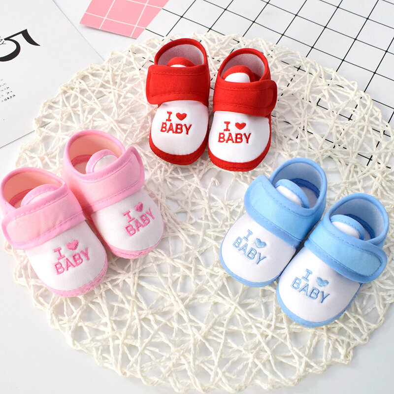 Nowe buty dla noworodka w wieku 0-1 lat miękkie podeszwy buty z tkaniny wiosenne i jesienne buty dla małego dziecka pojedyncze buty dziecięce buty alfabetu