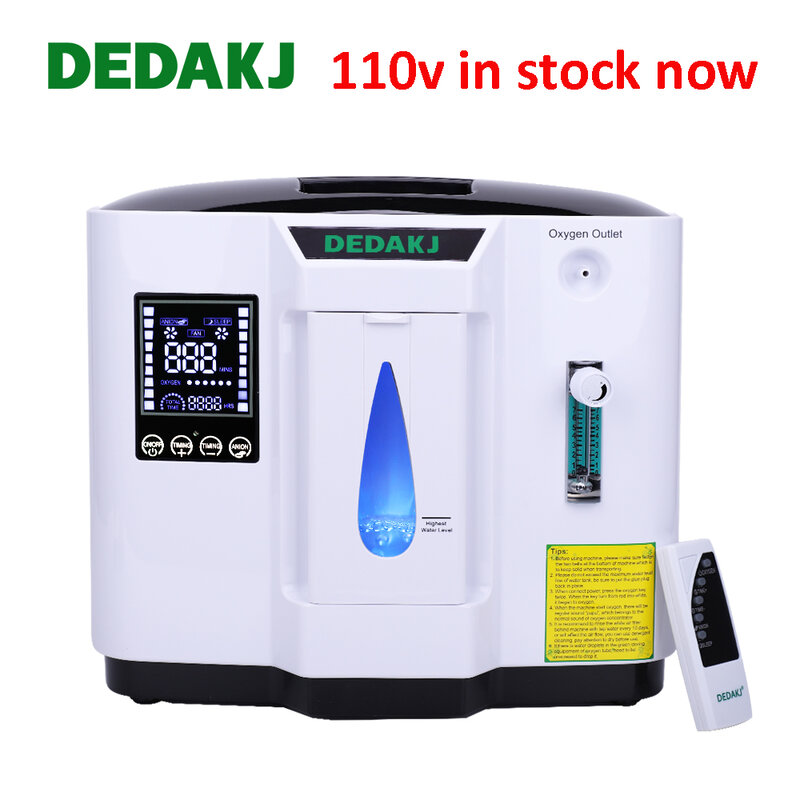 DEDAKJ 1L-7L Oxygen Generator Oxygen Concentrator DE-1A 110v/220v Air Purifier English version Oxygenation machine CE