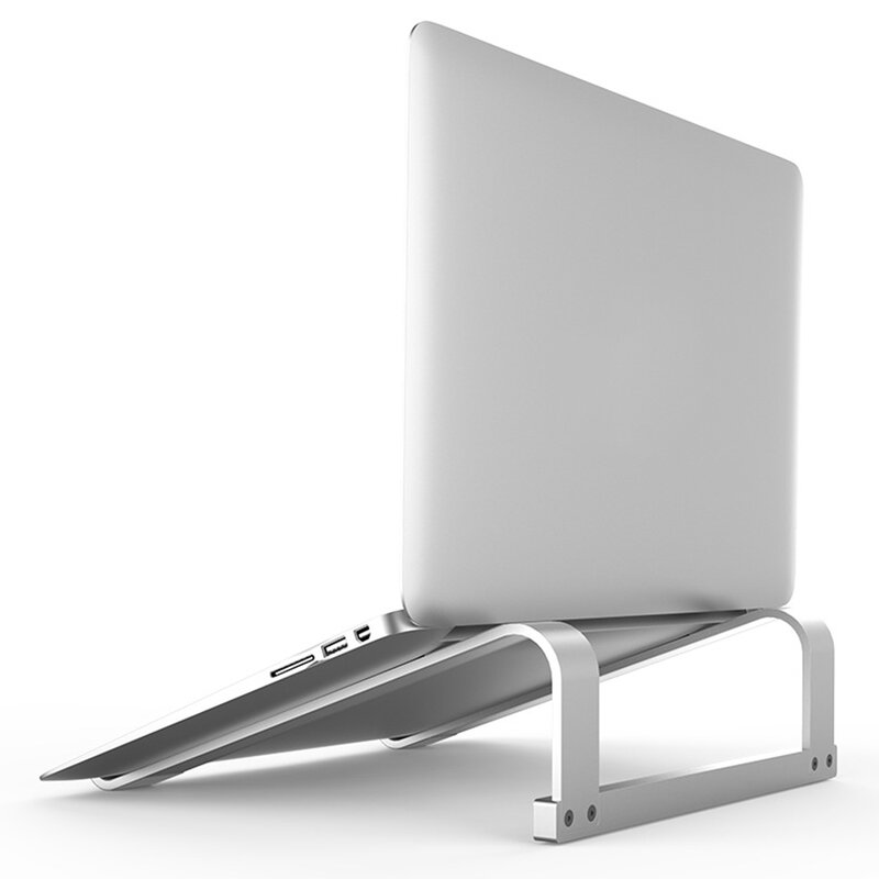 Dudukan Laptop Lipat 11-17 Inci Aloi Aluminium Dudukan Penopang Notebook Dapat Disesuaikan untuk Macbook Pro Braket Pendingin Antiselip