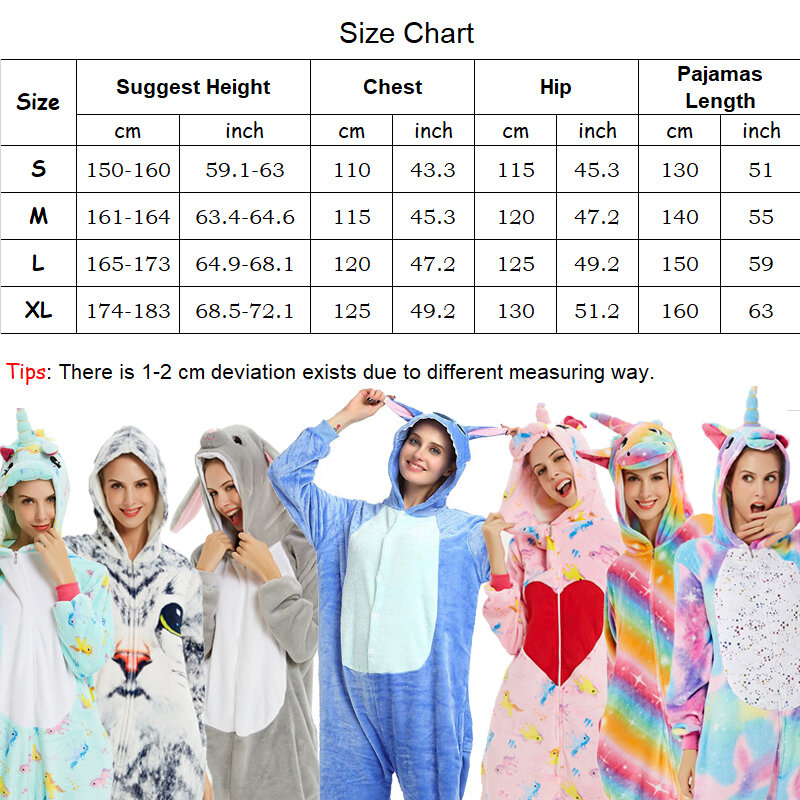 Inverno mulheres homens unisex adulto dos desenhos animados macacão animal pijamas unicornio unicórnio ponto kigurumi flanela nightie sleepwear cosplay