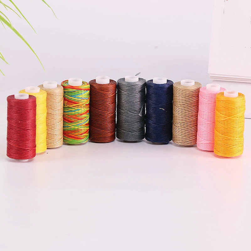 50M Thickness Waxed Thread for Leather Waxed Cord for Diy Handicraft Tool Hand Stitching Thread Flat Waxed Sewing Line