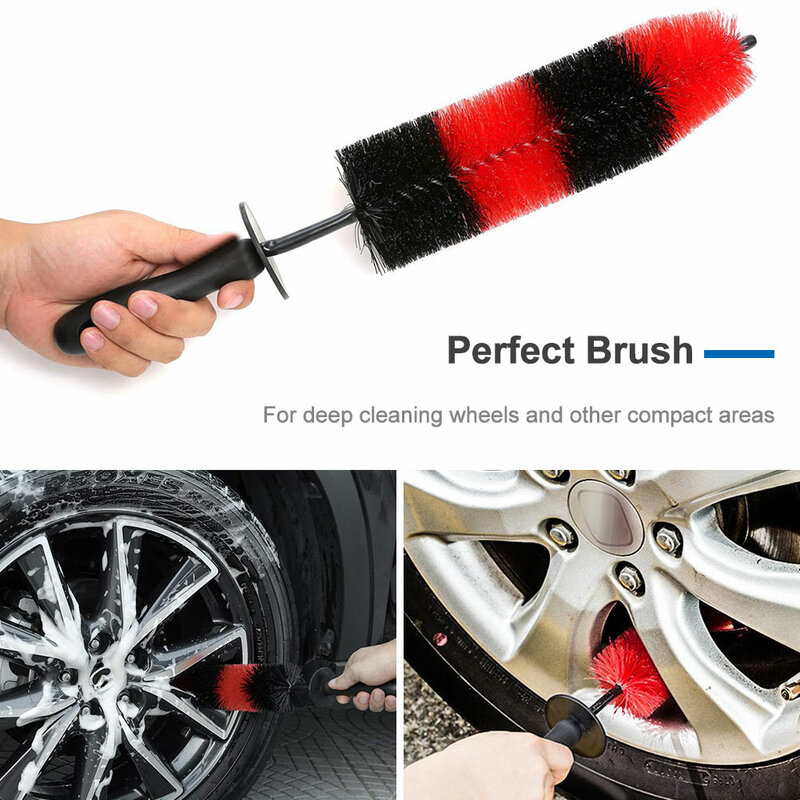Cepillo para rueda de coche, cepillo especial para pelo de coche, limpieza de cabello suave, suministros de belleza, cepillo para rueda de automóvil