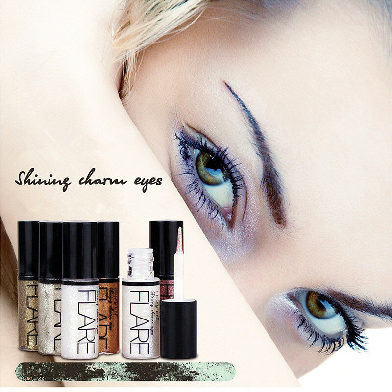Professional ใหม่เงา Eye Liners เครื่องสำอางค์สำหรับผู้หญิง Pigment Silver Rose Gold สี Liquid Glitter Eyeliner ราคาถูกแต่งหน้าความงาม