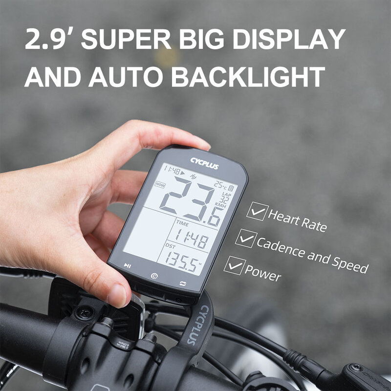 CYCPLUS GPS Speedometer Bike Computer Cycling Bicycle Accessoriess Bluetooth ANT+ Waterproof Wireless Speed Sensor for Strava