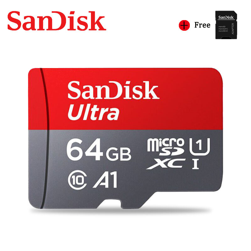 Карта памяти Microsd SanDisk, класс 10, 256 ГБ, 200 ГБ, 128 ГБ, 64 ГБ, 98, МБ/с. ГБ, 32 ГБ, 16 ГБ