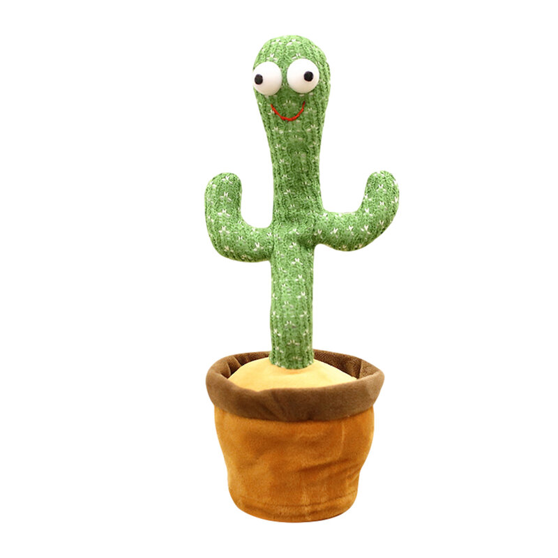 Creativity Cute Funny Cactus Plush Toy Electric Stuffed Plant Toy Without Battery Dance Sing Move Rotate Prefect Gift For Kids