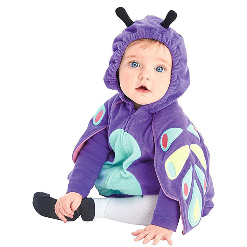 Neugeborenen Baby Mädchen Tier Kostüm 3 teile/satz Fleece Romper Overall Jumper Outfits Kleidung