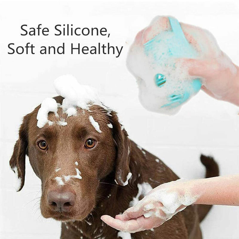 Pet szampon dla psów szczotka kot grzebień do masażu Grooming Scrubber szczotka pod prysznic krótkie włosy miękkiego silikonu szczotka do kąpieli rękawiczki narzędzia produkty