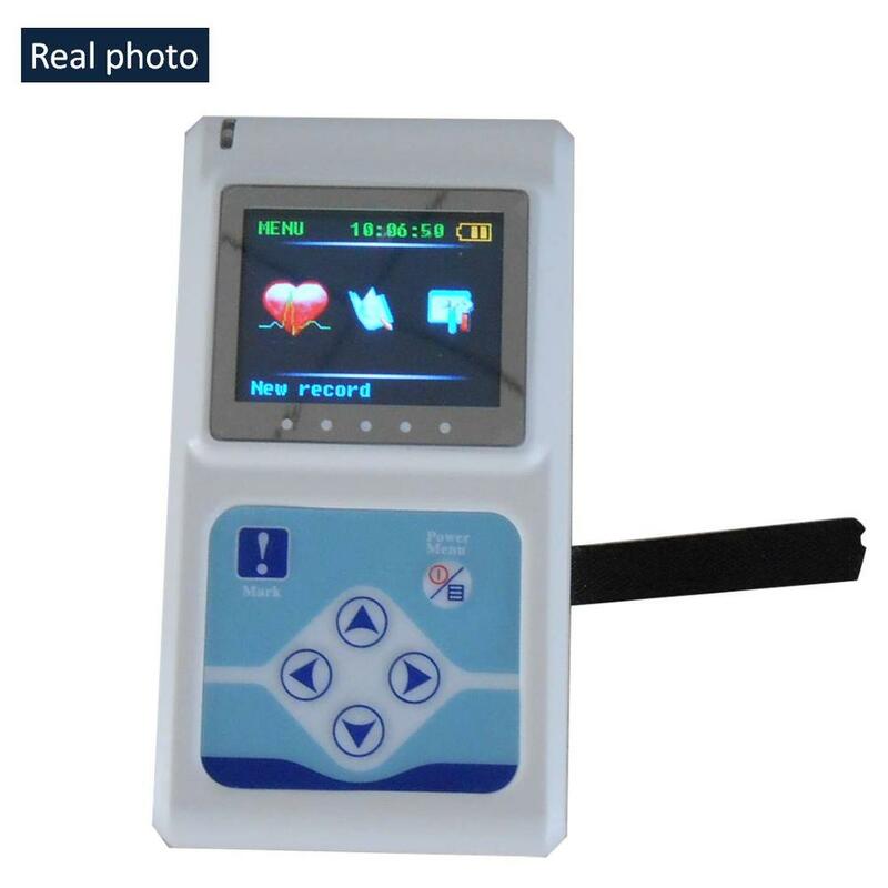 Máquina grabable de 3 canales, probador de sistema de monitoreo ECG Holter, Monitor de salud, Informe de impresión con Software de PC