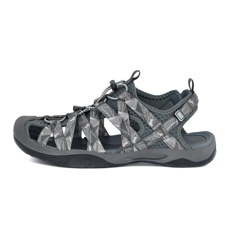 GRITION Herren Outdoor Sandalen Sommer Schuhe Non-Slip Wandern Trekking Sandale 40-46 Mode Flache Schuhe Closed Toe gladiator Neue 2021