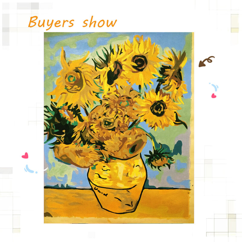 EverShine-pintura por números para adultos, lienzo de flores para el hogar, girasoles para colorear por números, regalo de arte