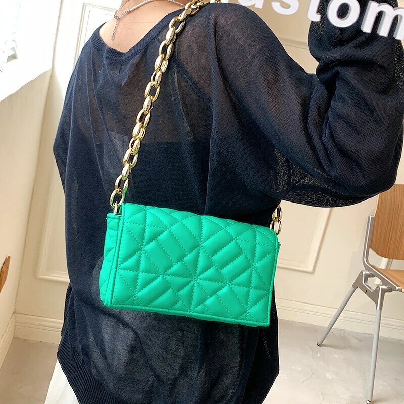 女性用ピュアレザーハンドバッグ,チェーン付き単色合成皮革ショルダーバッグ,ジッパー付きデザイナー,旅行用,2021