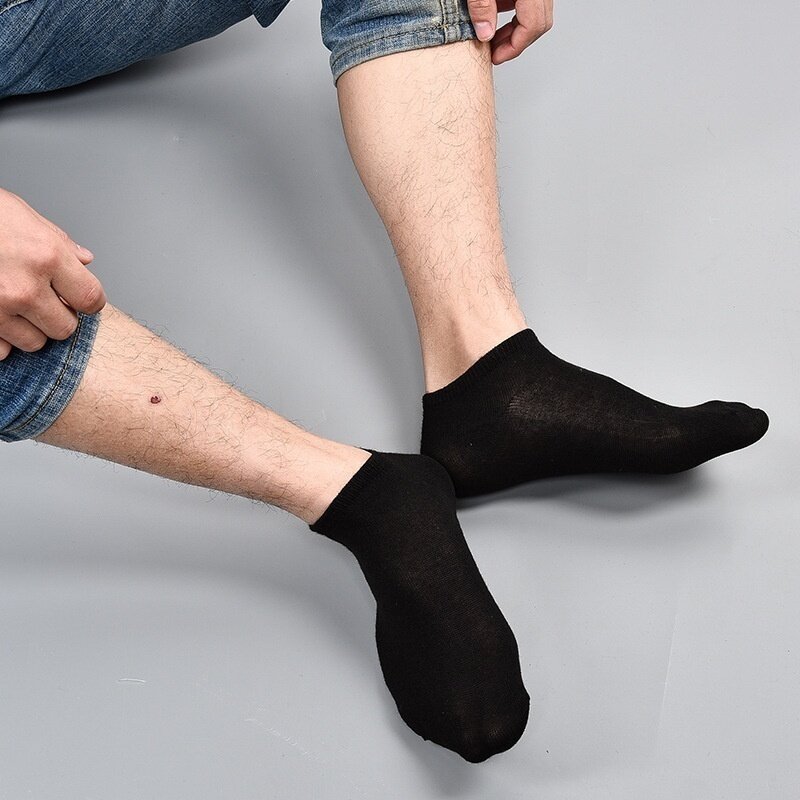 Calcetines tobilleros transpirables de algodón para hombre, calcetín deportivo de corte bajo, informal, 2/4/6 unidades