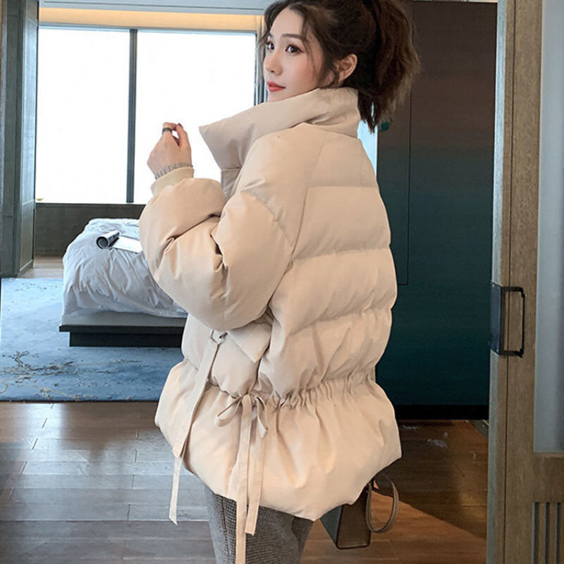 Feminino para baixo acolchoado algodão pano de algodão-acolchoado roupas femininas estilo curto versão do inverno solto casacos de algodão acolchoado jaqueta