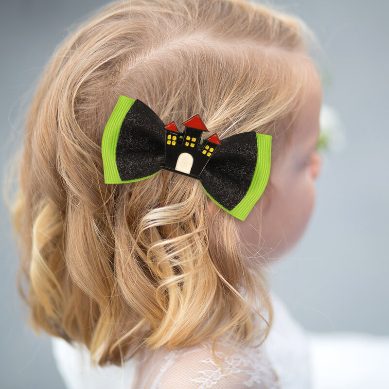 3ชิ้น/เซ็ตผมโบว์ฮาโลวีนพิมพ์คลิปผม Hairpins เด็กเครื่องประดับเด็กผู้หญิง Barrettes อุปกรณ์เสริมผม Novelty ...