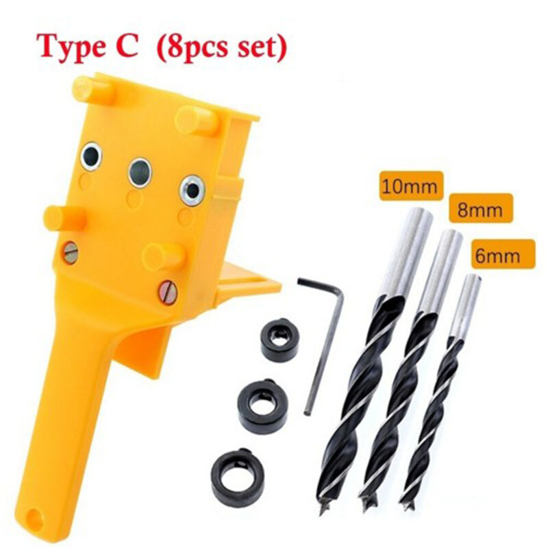 Straight hole positioner for wood working ABS plastic punch hole-punch