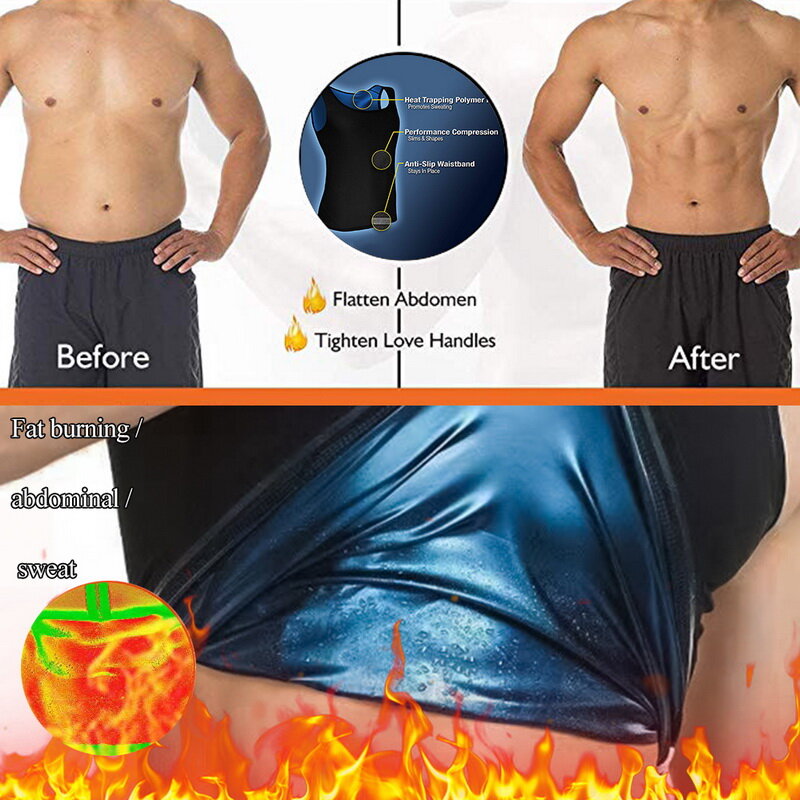 Mężczyźni pot Sauna Shaper gorset Waist Trainer brzuch brzuch koszulka kompresyjna gorset wyszczuplający spalanie tłuszczu Fitness Slim pot Pro polimer