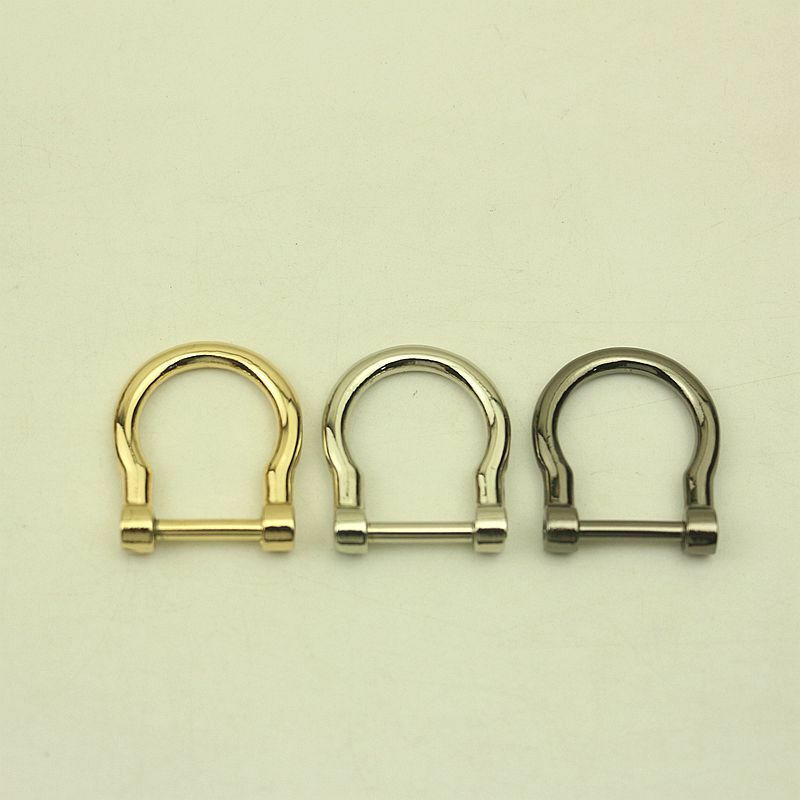 5Pcs 14mm Diecast Metall D Ring Abnehmbare Schraube Haken Schnallen für Tasche Strap Verschlüsse Dee Ringe Keychain DIY handtasche Zubehör