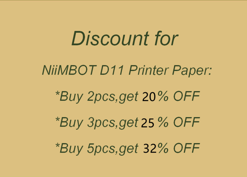 Niimbot D11 Label Printing Paper Luminous Label Printer Color Sheet Name Thermal Sticker Adhesive Label White Label New Hot