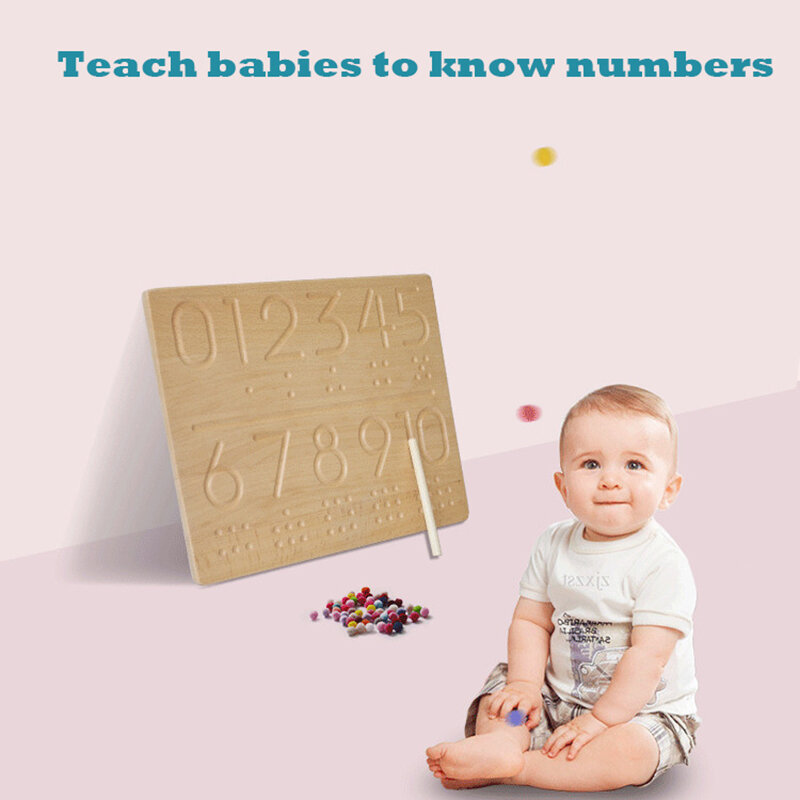 Juguete educativo Montessori para entrenamiento de matemáticas, Material Montessori de madera, tablero de escritura en forma de número 0 a 10
