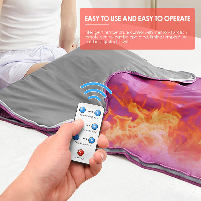 EU/US Plug Digital Sauna Blanket Beauty Electric Blankets Detox Therapy Machine Blankets Sleeve Style