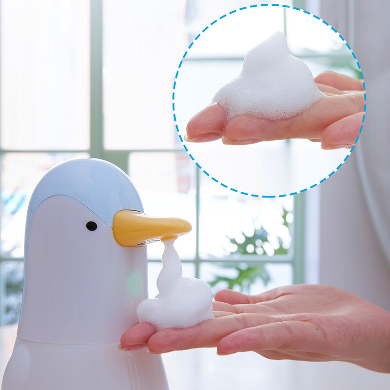 400ML น่ารักเพนกวินรูปร่าง Foaming Hand Soap เครื่องจ่ายสบู่อัตโนมัติ Toucheless อินฟราเรด Motion Sensor เครื่องจ่ายสบู่ ...