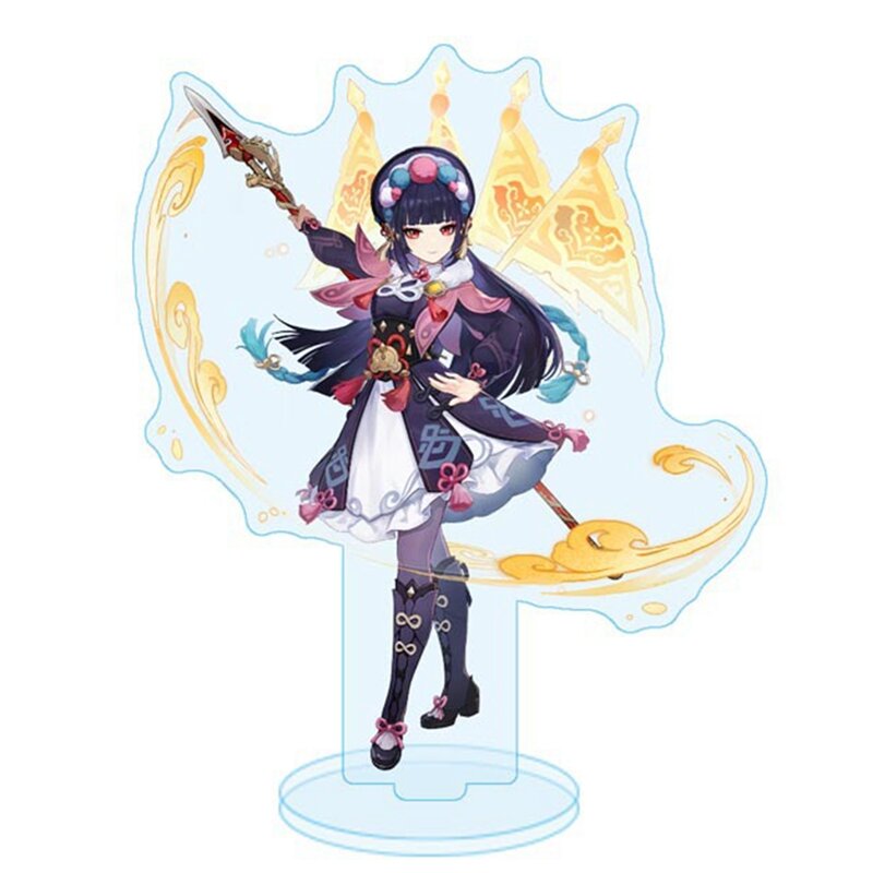 15cm Anime Genshin Impact Figure supporto in acrilico modello piatto scrivania Decor segno in piedi portachiavi per fan regali collezione ornamenti