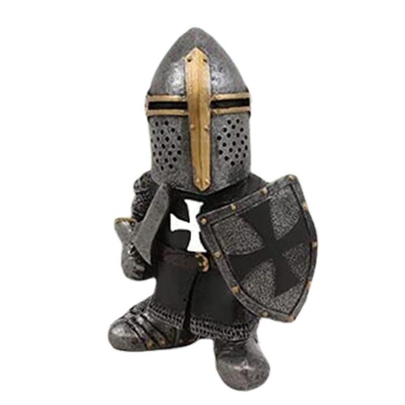 Armure de chevalier nains, ornements de jardin, Sculpture Miniature de gardien, pour décoration de jardin de maison