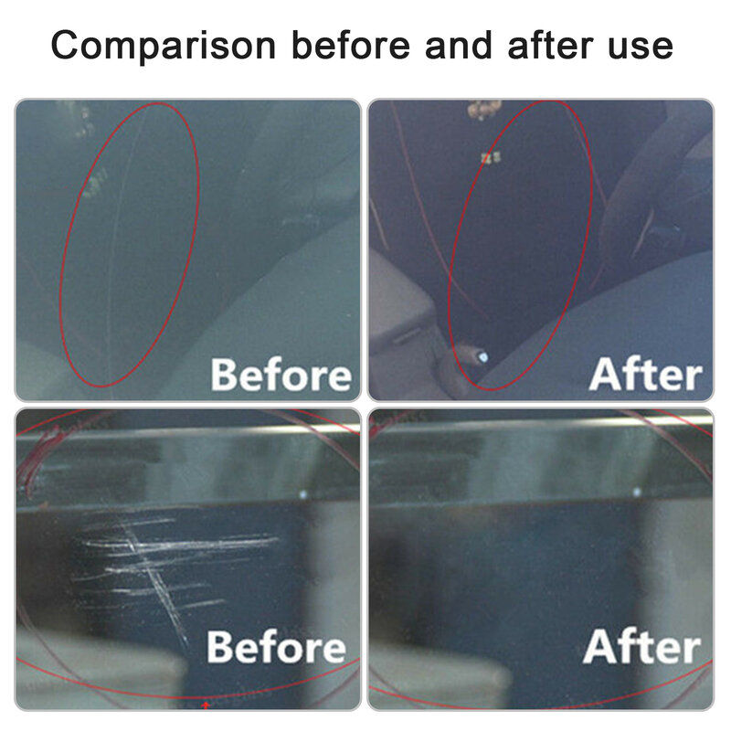 8 pçs kit de pó de polimento de vidro óxido cério para removedor de arranhões profundos para janelas do pára-brisas limpeza de vidro risco varejo