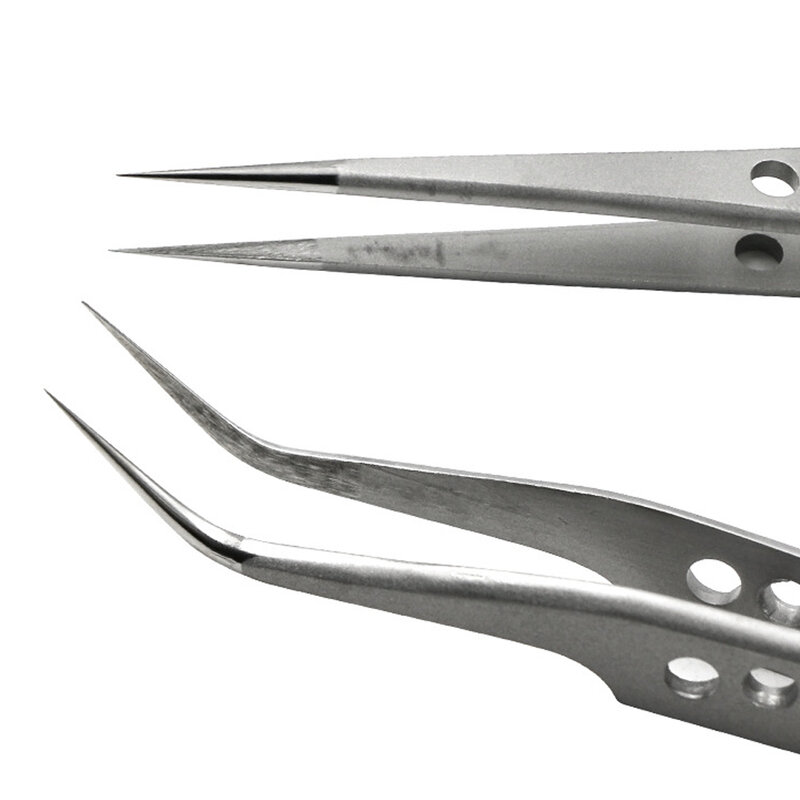 Nti-Pinzas perforadas de acero inoxidable, herramientas de mantenimiento, Industrial, rectas y curvadas de precisión, bricolaje