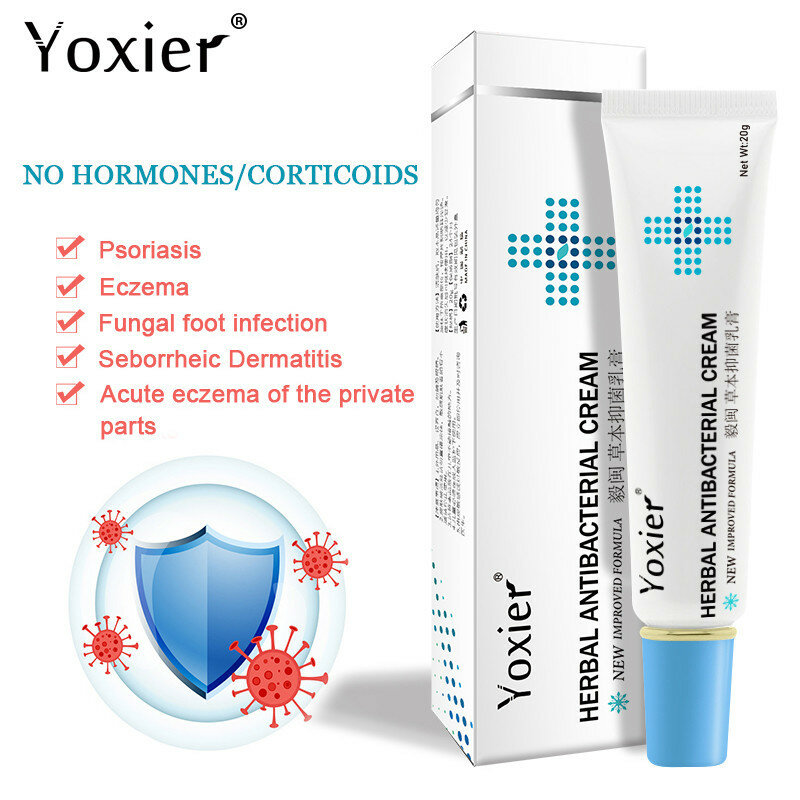 10 Gift 1 Yoxier Kruiden Antibacteriële Crème Psoriasis Crème Anti-Jeuk Relief Eczeem Huiduitslag Urticaria Schilfering Behandeling