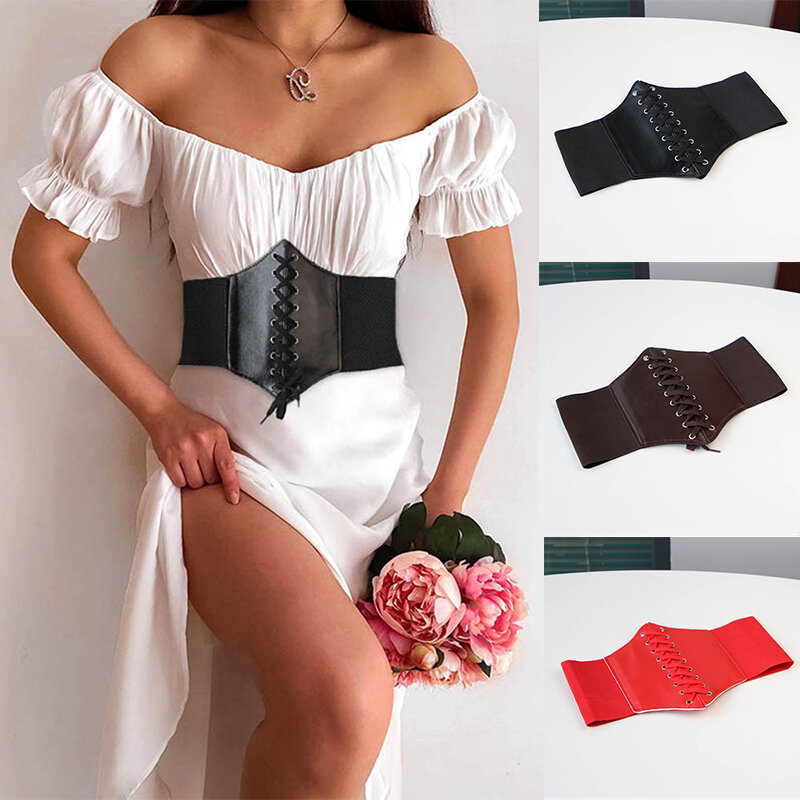 2021 corsetto cinture larghe cinture dimagranti in pelle Pu per donna cinture elastiche in vita cinto sobretudo feminin ceinture femme fajas