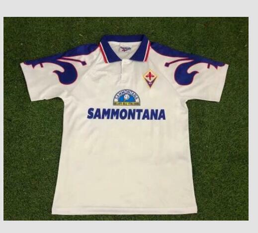Retro 1995/96 Batistuta Rui Costa Manica Corta Classica Vintage Camicie Da Uomo เสื้อยืดลำลอง94,95
