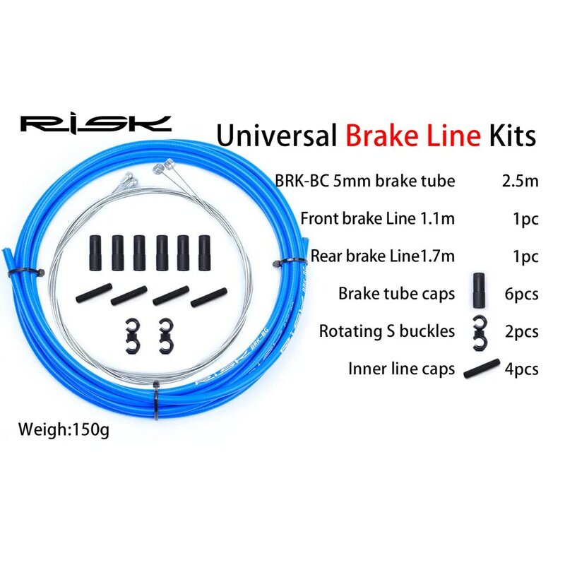 Risk desviador da bicicleta/conjunto de marchas, kit com mangueira de tubo, cabo básico de freio/câmbio, conjuntos de peças para bicicleta mtb