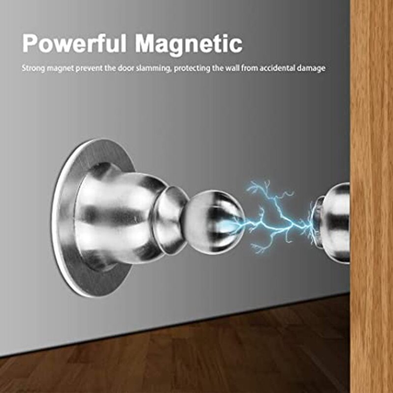 Tür Stopper Magnetische Tür Stop Punch-freies Edelstahl Tür Stopper Bad Tür Stop Anti-kollision Tür Stop