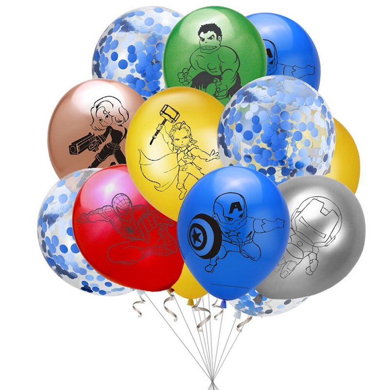 Набор супергероев из воздушных шаров Марвел, баннер, воздушные шары в виде Человека-паука для дня рождения, украшение для детского дня рождения, игрушки для детских подарков