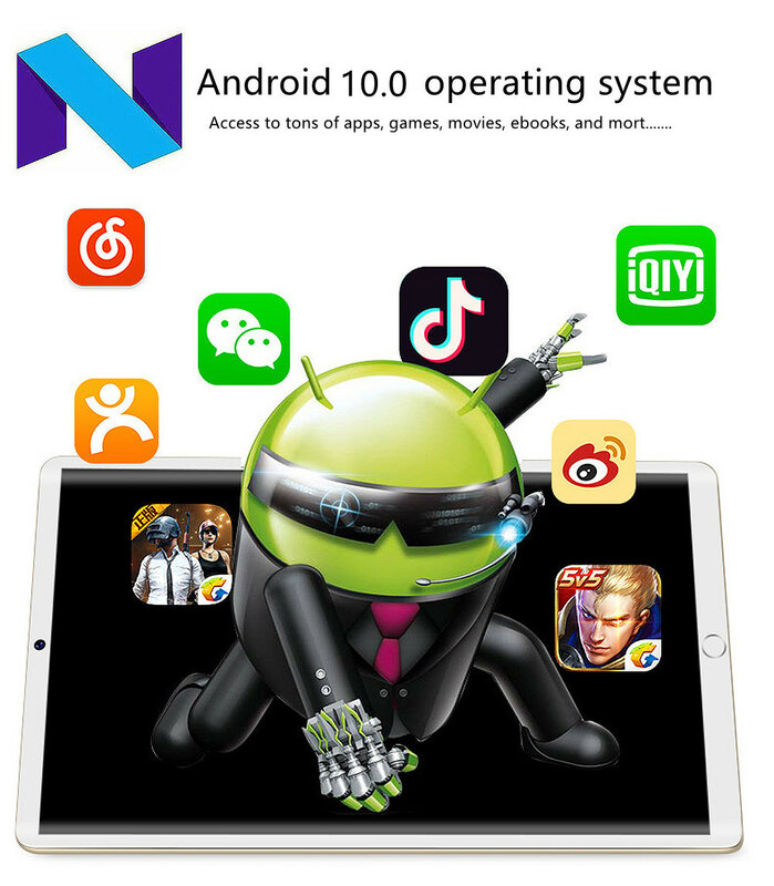 MatePad Pro – tablette de jeu Android 128, avec écran tactile de 10.0 pouces, ordinateur portable, 6 go de RAM, 10.1 go de ROM, 10 cœurs