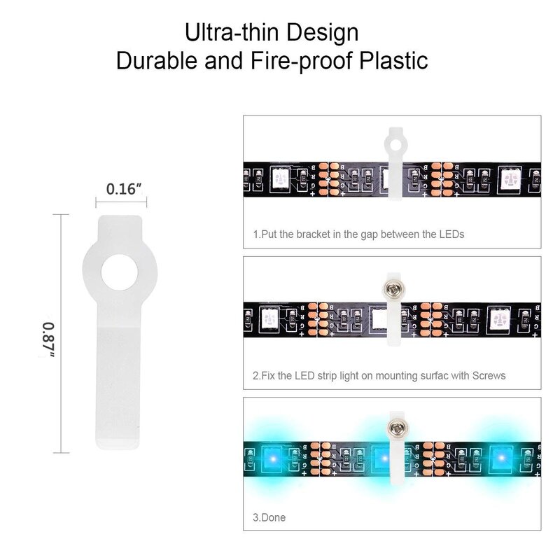 95Pcs 5050 4-Pin LED Strip Connector ชุด T-รูป L-Shaped Connectors Strip Jumpers แถบคลิป