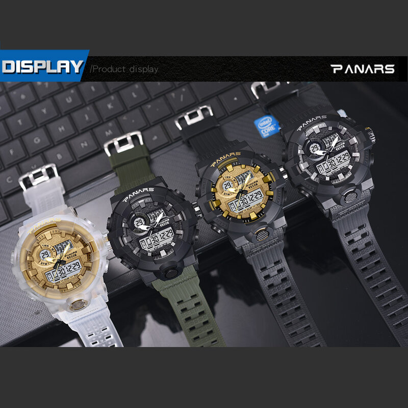 Relojes deportivos para mujer impermeable Shock LED cuarzo Digital Reloj de los hombres relojes de pulsera para mujer blanco militar reloj Relogio femenino