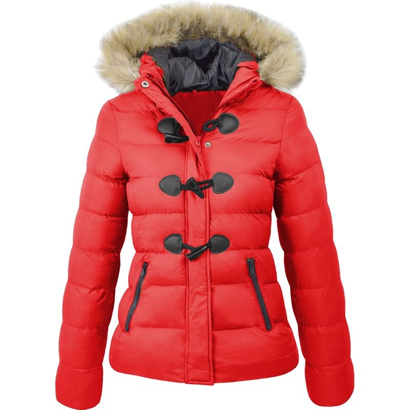 Zogaa inverno jaqueta feminina 2020 casaco de neve feminina casual gola de pele chifre fivela magro oversize feminino casaco quente parkas