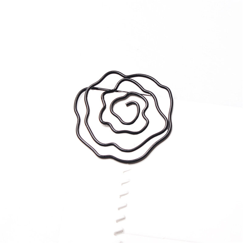 Pinces à papier en forme de fleur de Rose et de diamant, 12 pièces/boîte, marque-page Escolar, Clip pour billet et Photo, papeterie fournitures scolaires, cadeaux