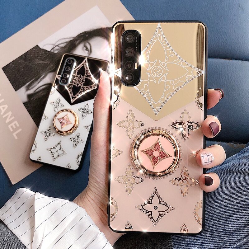 Custodia di lusso con anello diamantato per Xiaomi Mi 11 10T Pro Mi10T Mi10Pro su XiAO Mi10TCase Poco F2 Mi Note 10 Pro Lite Mirror Cover