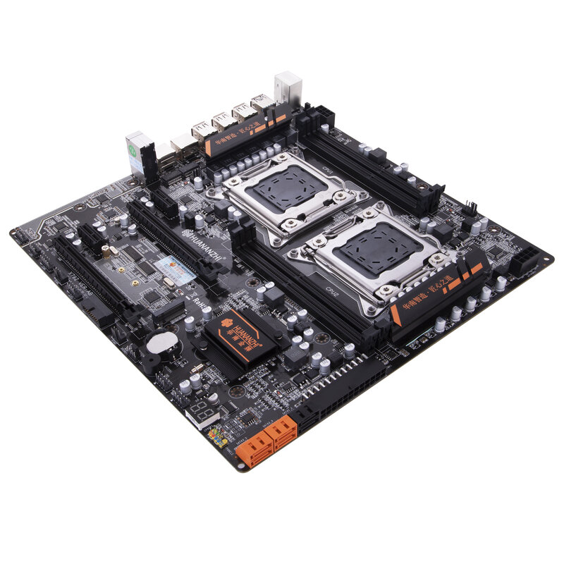 HUANANZHI X79 4D Dual CPU X79 Motherboard For Intel X79 LGA 2011 E5 DDR3 1333 1600 1866MHz 128GB PCI-E SATA3 USB3.0 E-ATX