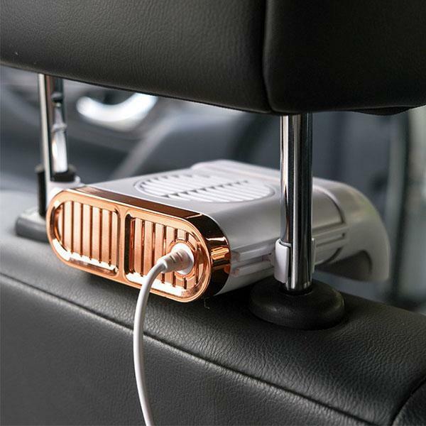 Miniventilador USB Universal para asiento trasero de coche, ventilador silencioso y plegable, tres grados de velocidad del viento, Enfriador de aire ajustable