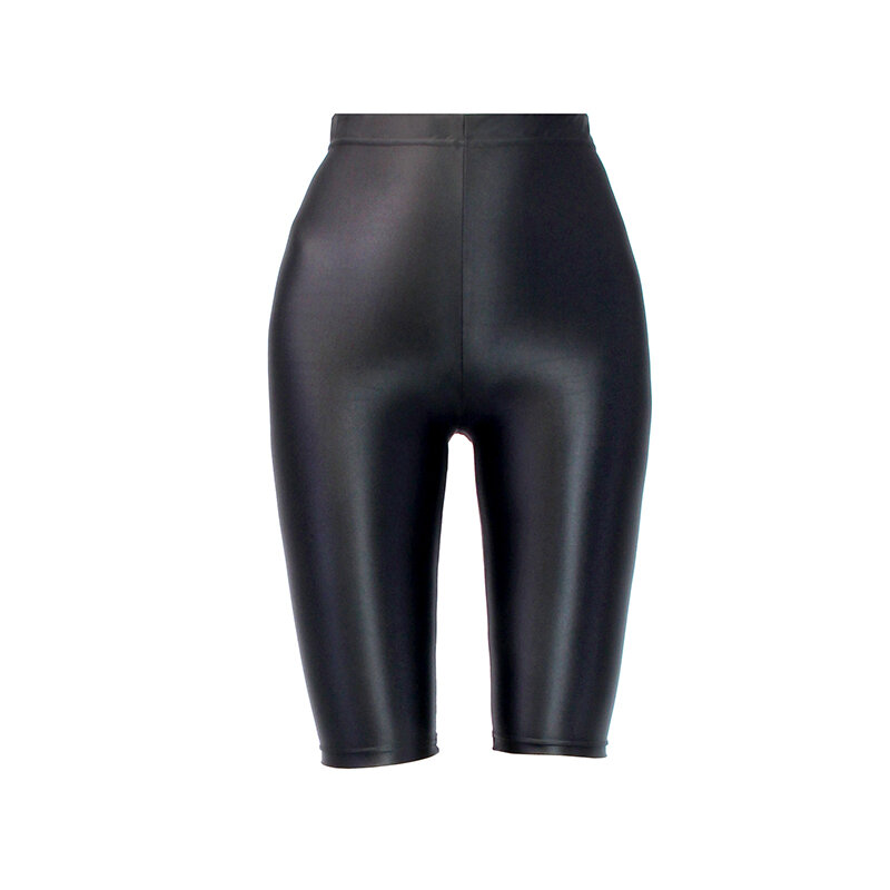HYRAX pantaloni a cinque punte pantaloncini da bagno lucidi in raso pantaloncini da Yoga pantaloncini da donna calzamaglia sportiva lucida palestra alta elastica da corsa collant Sexy
