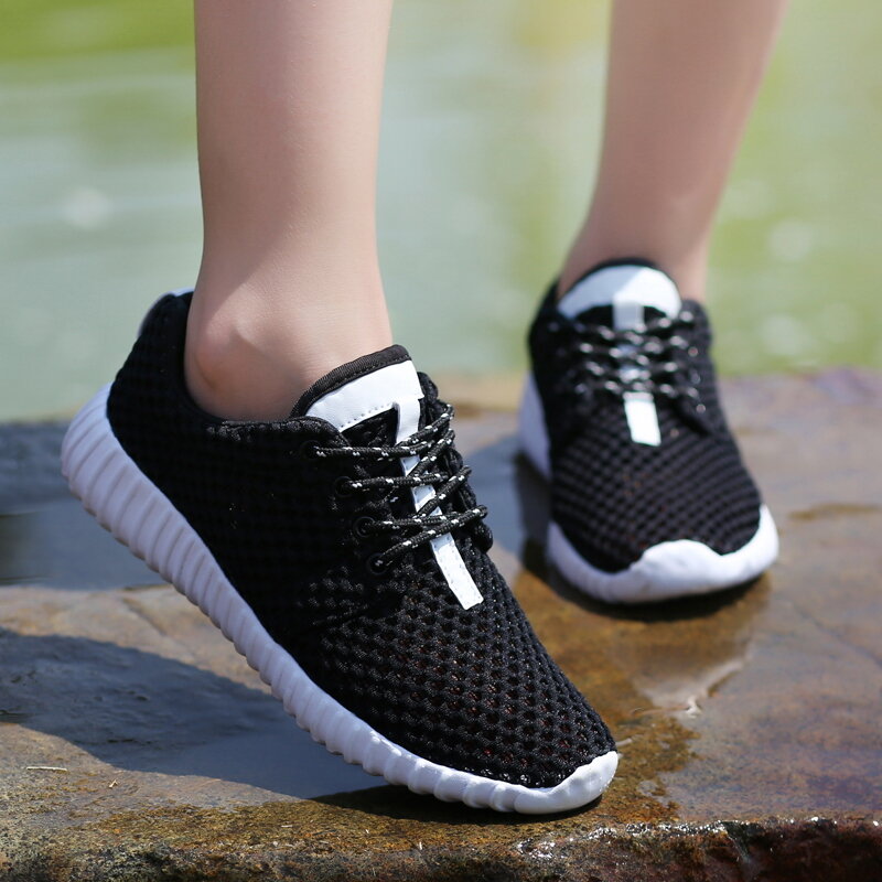 Summer mesh breathable non-slip large size women's shoes 35-44 sports light walking shoes travel tennis sports casual shoes