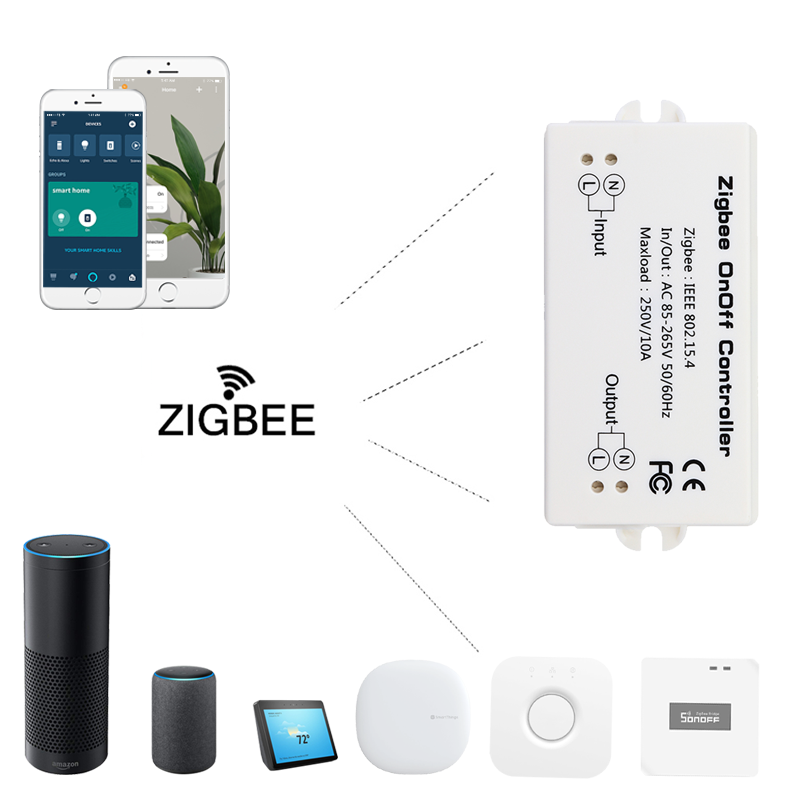 Tuya zigbee-controlador inteligente de um só controle, interruptor de luz inteligente com controle remoto por aplicativo, módulo de mudança de luz inteligente