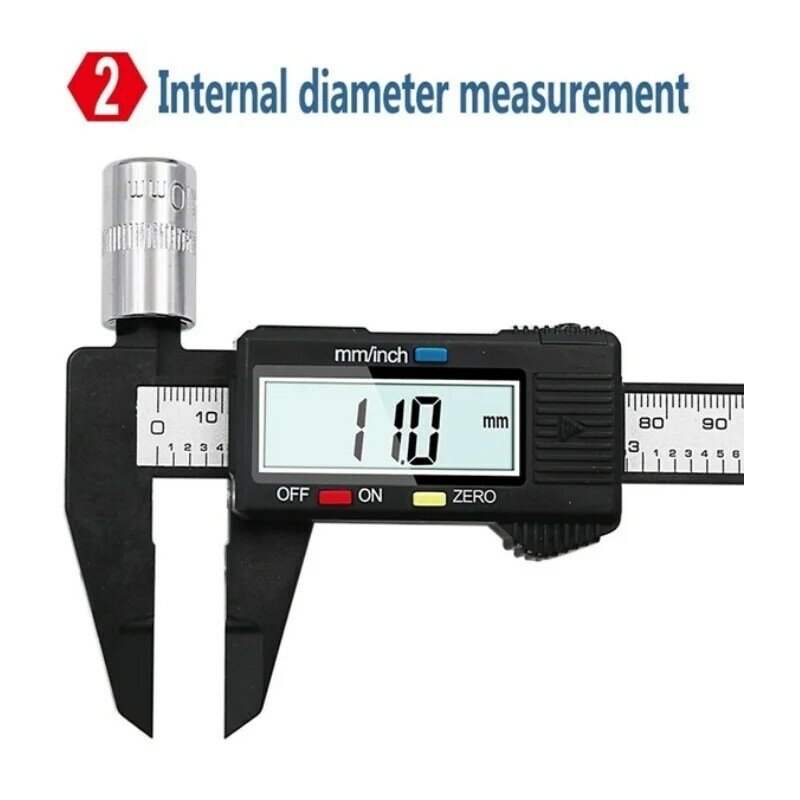 100mm 150mm calibri digitali plastica elettronica digitale calibro a corsoio metallo micrometro strumento di misura righello digitale