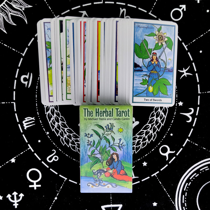 Nowość ziołowe karty tarota proroctwo wróżbiarstwo Deck angielska wersja rozrywka gra planszowa 78 arkuszy/pudło