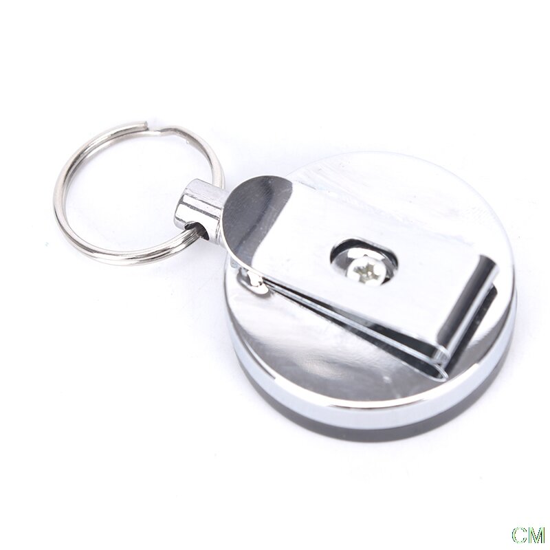 ผู้ถือป้ายบัตร Reel Recoil เข็มขัดคลิป Hot Sale เงินโลหะดึง Key Chain Reel ID Badge สายคล้องชื่อ: